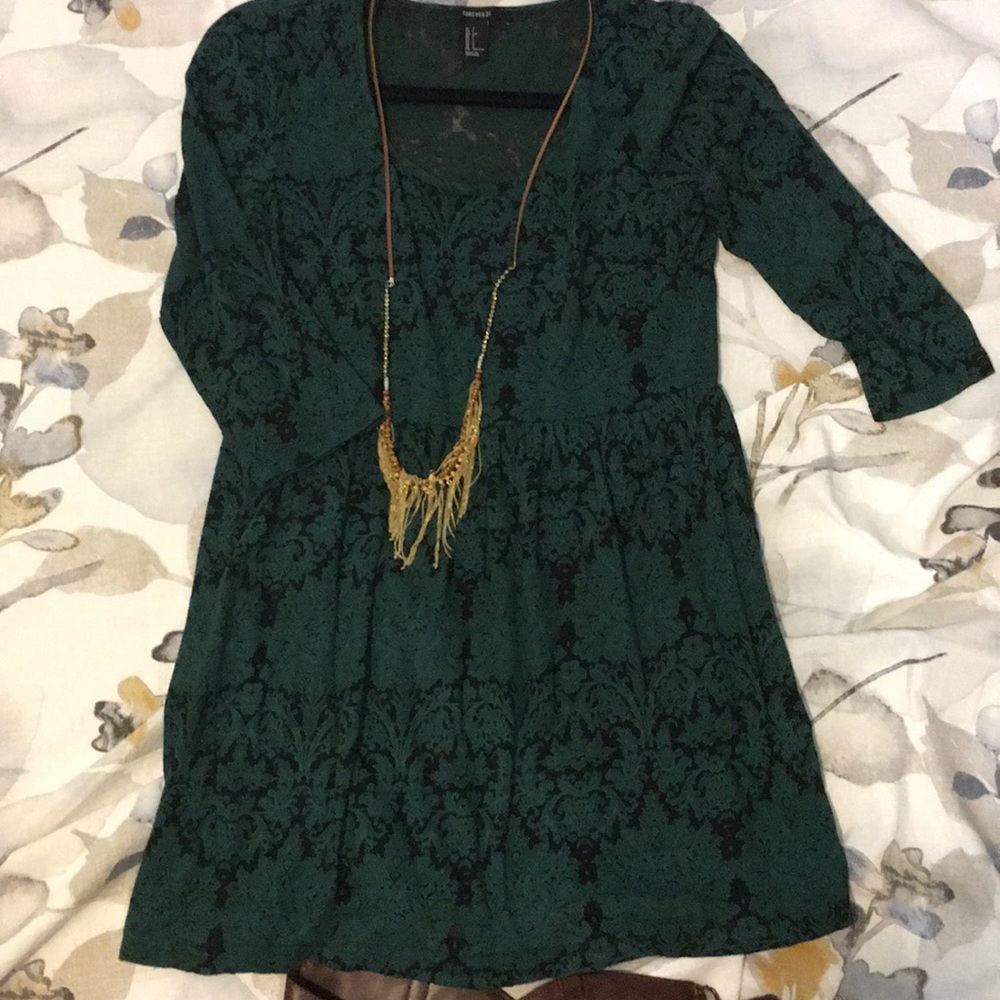 Vintage dress in green from forever 21